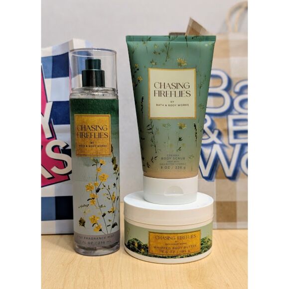 Bath & Body Works Other - Bath & Body Works Chasing Fireflies Body Scrub Body Butter + FFM Bundle of 3